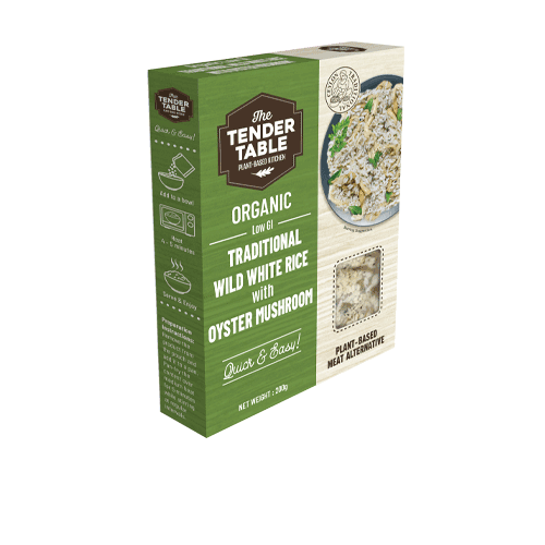 White Rice with Oyster Mushroom